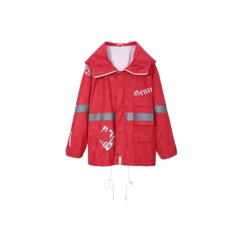 GENANX Loose Fit Jacket Unisex Red