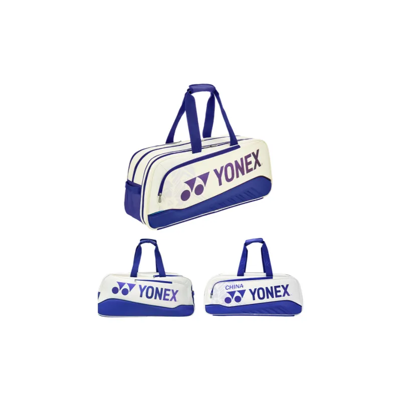 YONEX Badminton Racket Bags Fits 5 Pieces Casual, Sports Crossbody Bag White Dark Blue Unisex-3
