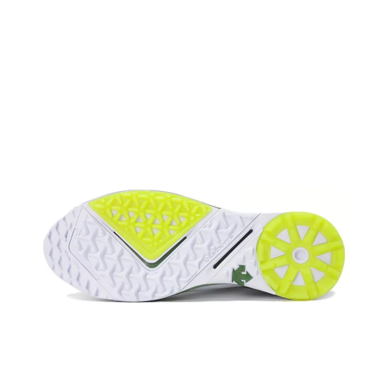 DESCENTE Cushioning Wear Resistant Low Top Golf Shoes Men's White Green-4