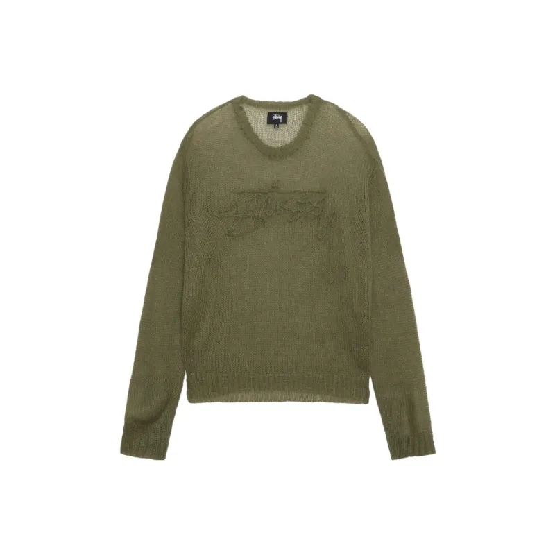 Stussy Loose Knit Logo Sweater-0