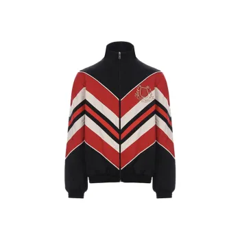 GUCCI Jackets Men Black Red
