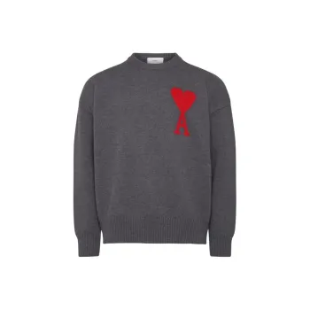 AMIPARIS Intarsia logo Wool Jumper