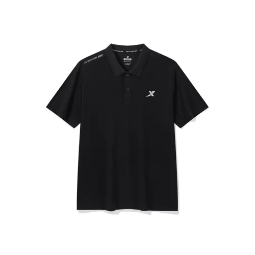 XTEP Polo Shirts Men Jet Black