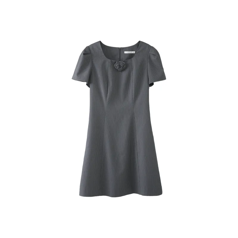 Fstudio Short Sleeved Dress Women's Gray-1