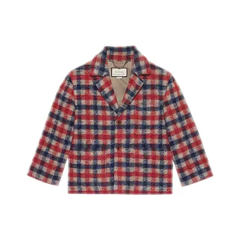 GUCCI Business Suits Coats Men's Tri-Color Plaid