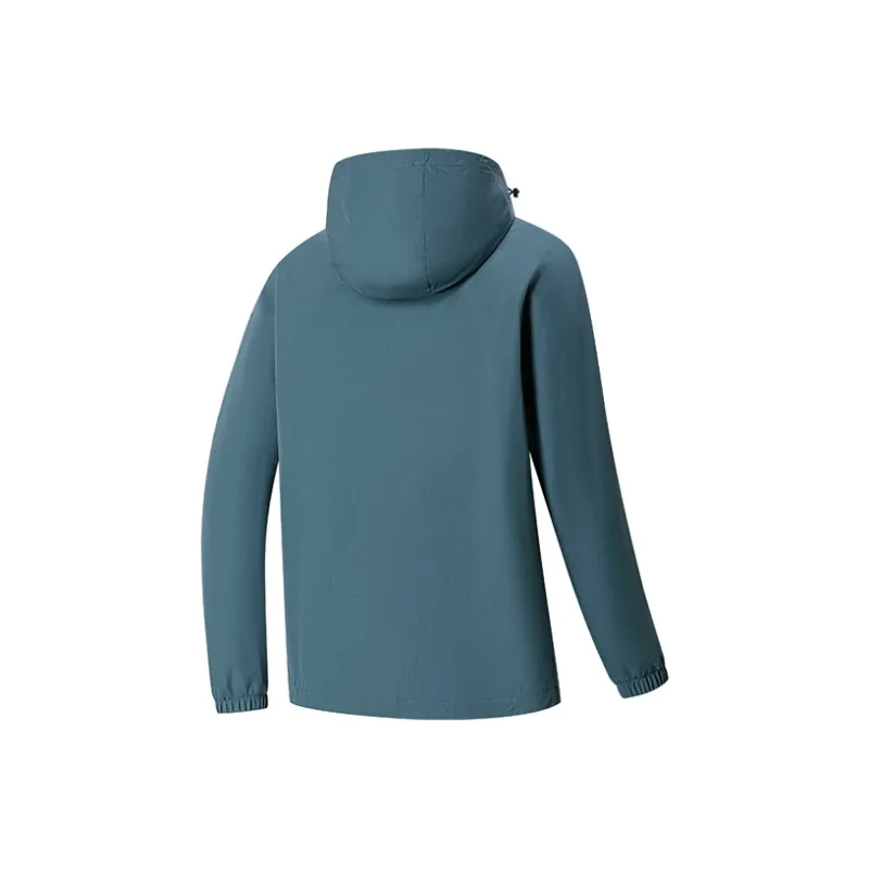Erke Tennis Series Trench Coat Men's Cyan Gray Blue-1