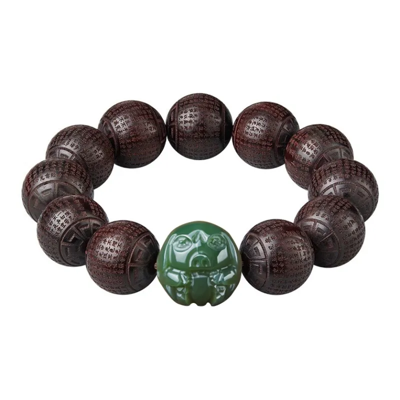 Yi Mingju Small Leaf Red Sandalwood Bracelets Men's-16