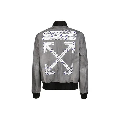 OFF WHITE Airport Tape Varsity Jacket
