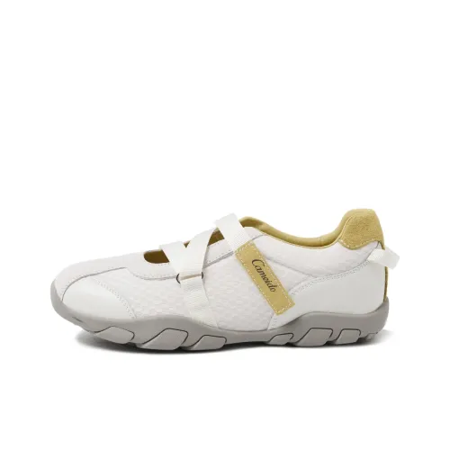 CAMEIDO Slip Resistant, Breathable, Lightweight Low Top Casual Shoes Women's Beige