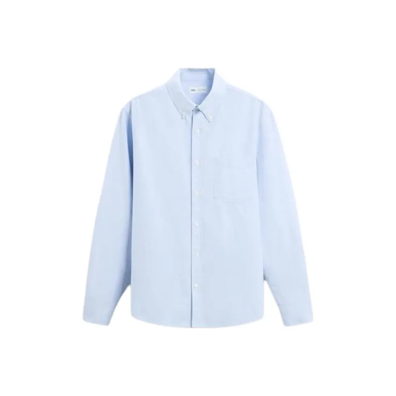 ZARA Shirts Men Sky Blue-0