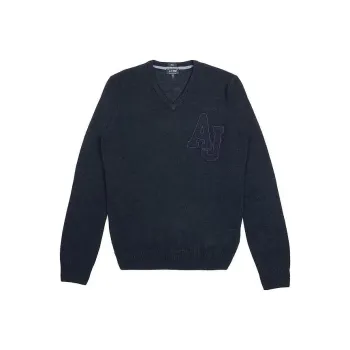 ARMANI JEANS Sweaters Men Navy Blue