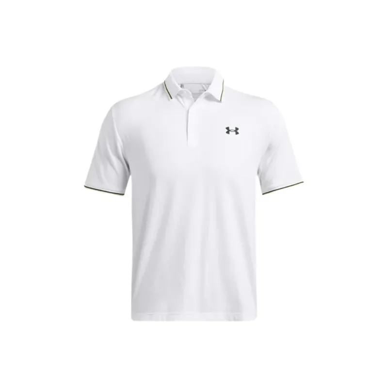 Under Armour Playoff 3.0 Polo Shirt Men's White/Vintage Green/Forest Green-0