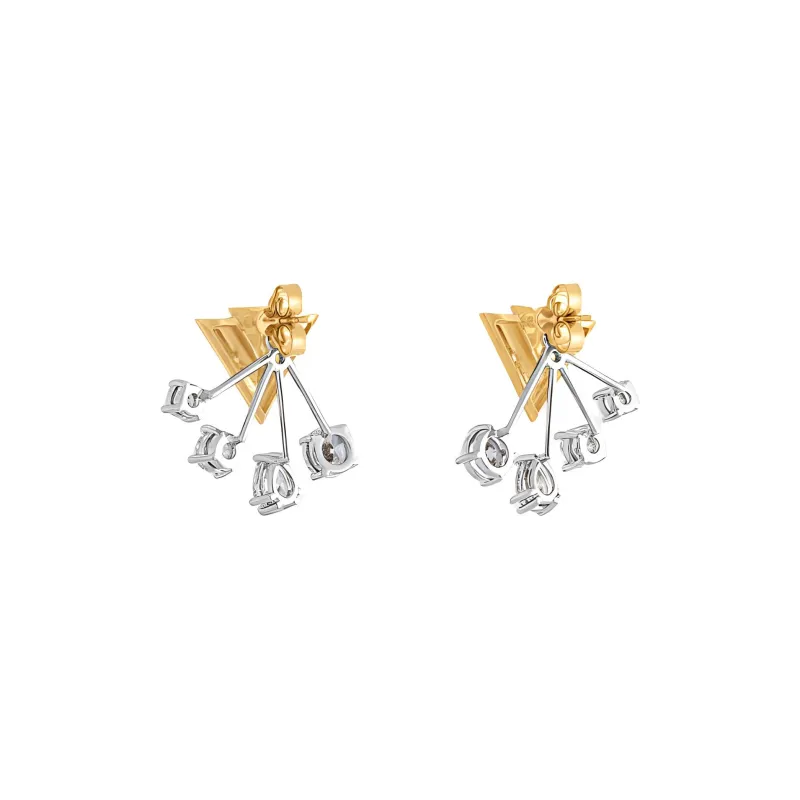 LOUIS VUITTON V For Vuitton Earrings-2