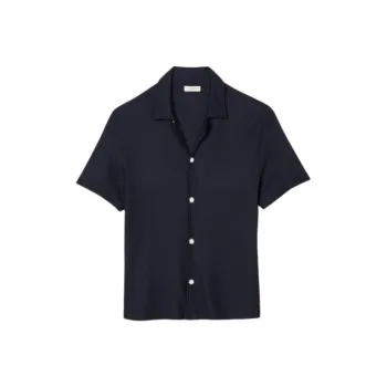 Sandro Camp collar Ribbed knit Shirt