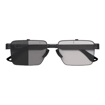 MID Plate Frame Irregular Shape Sunglasses Unisex Black