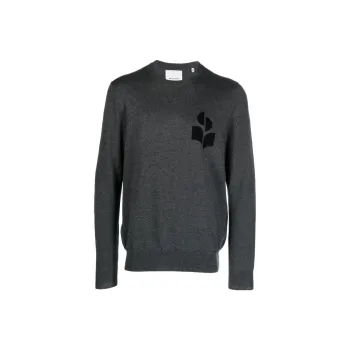 ISABEL MARANT Logo Intarsia Crewneck Knitted Jumper