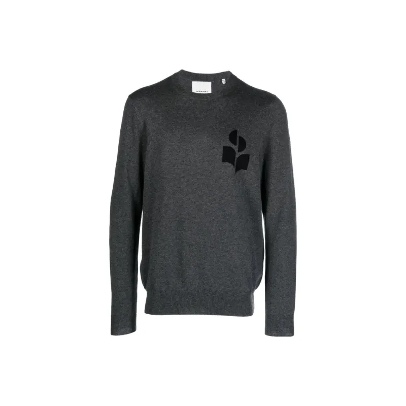 ISABEL MARANT Logo Intarsia Crewneck Knitted Jumper-0