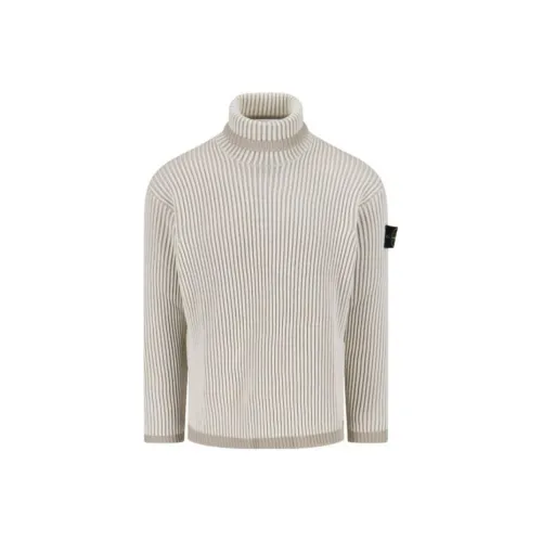 STONE ISLAND Logo T-nark Roll Neck Ribbed Jumper