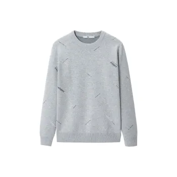 HLA Knitwear Men Light Gray Pattern 60