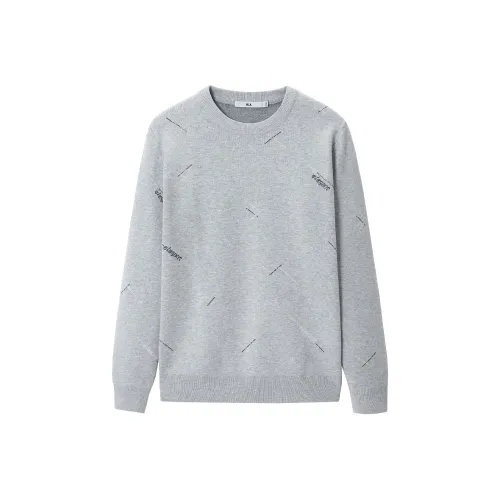 HLA Knitwear Men Light Gray Pattern 60
