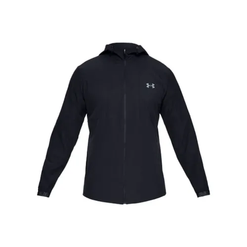 Under ritmo armour Men's Vanish Woven Hooded Jacket Black