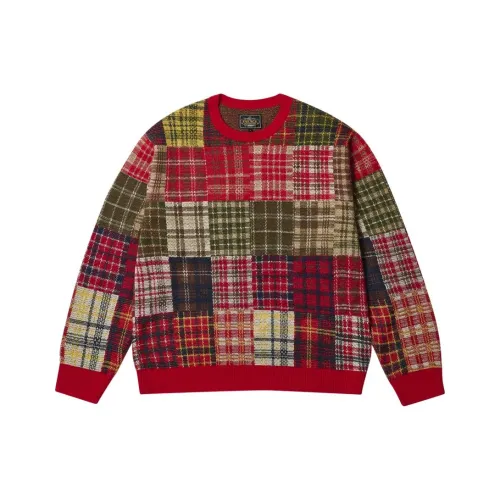 PALACE X Beams Plus Crew Patchwork Jacquard Knit