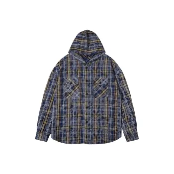 N MAX Shirts Unisex Blue Rock Blue Plaid