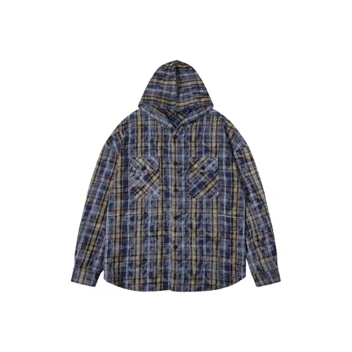 N MAX Shirts Unisex Blue Rock Blue Plaid