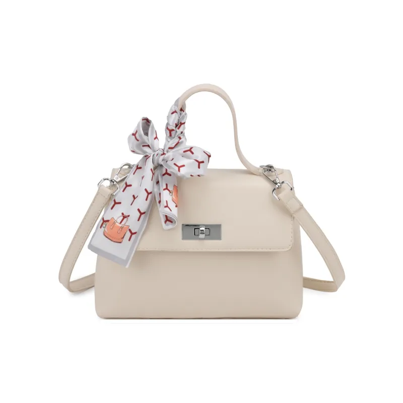 Yalu PU Crossbody One Shoulder Handbag Women's White/Ecru/Black/Gray-7