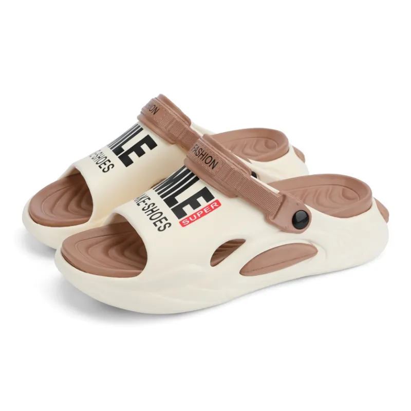 Warm Edge Men's Summer Slippers With Abrasion Resistant Soft Sole, Comfortable Dormitory Slippers-4