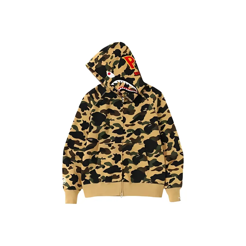A BATHING APE 1st Camo Windstopper Ponr Shark Full Zip Hoodie-6