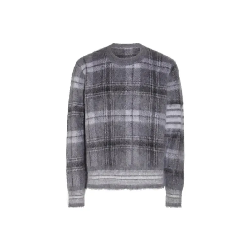 THOM BROWNE Tartan Crewneck Long Sleeved Jumper-0