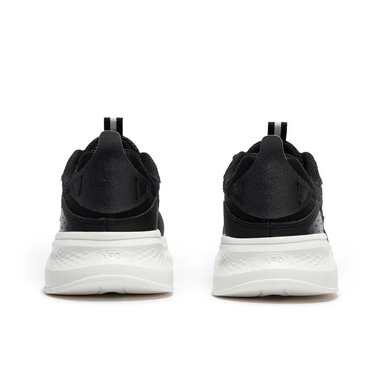 361° Anti Slip Wear Resistant Low Top Running Shoes Men's Black White-3