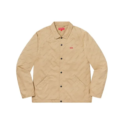 Supreme Snap Front Jacquard Logos Twill Jacket