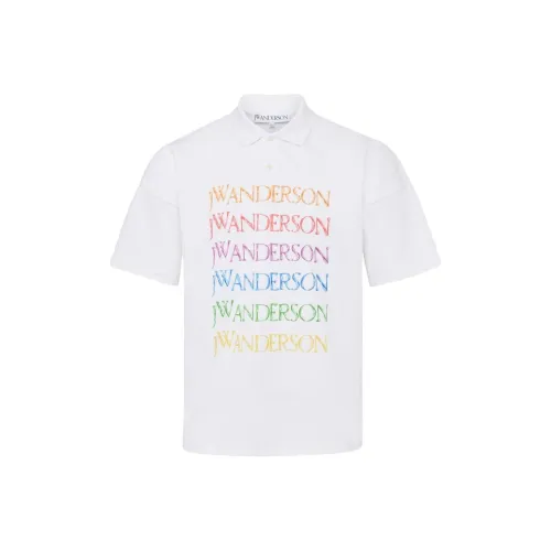 JW Anderson Logo print Cotton Polo Shirt
