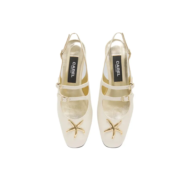 Carel Peche Star Casual Single Shoes Women's Ivory White-3