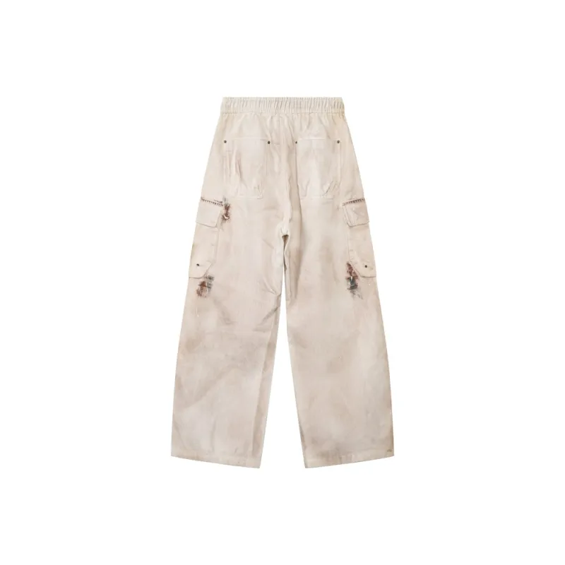 Voguo Relay Casual Pants Unisex Dirty White-1