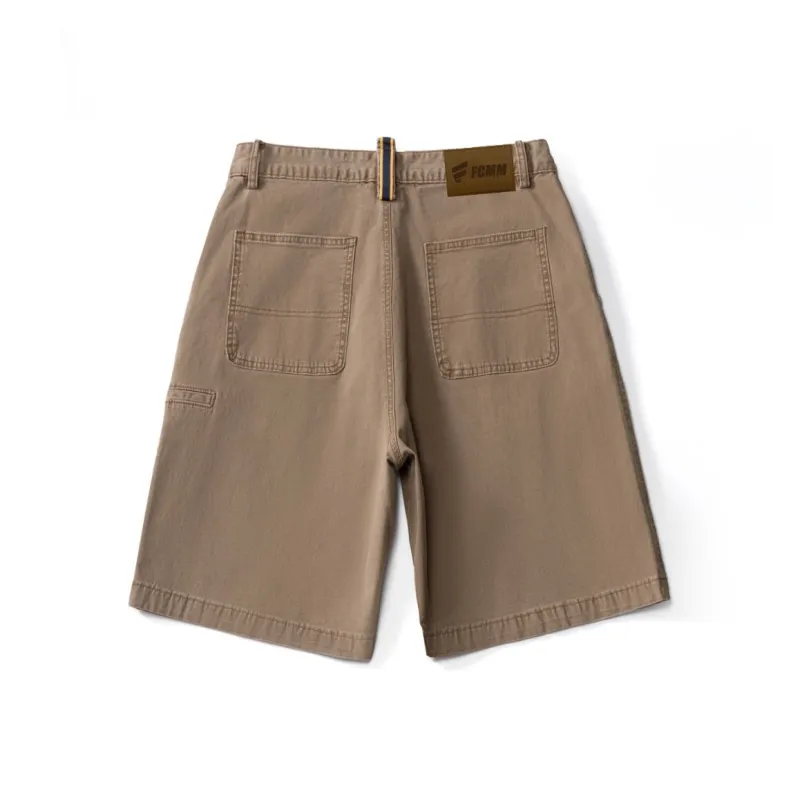 FCMM Denim Shorts Unisex Brown Yellow-1