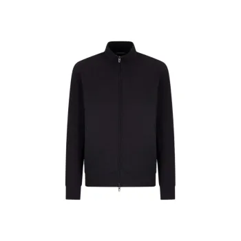 EMPORIO ARMANI Asv Travel Essentials Full zip Sweatshirt In Waffle Jersey