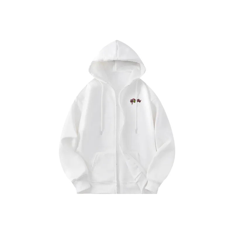 HOKLV Sweatshirt Unisex White Gray-6