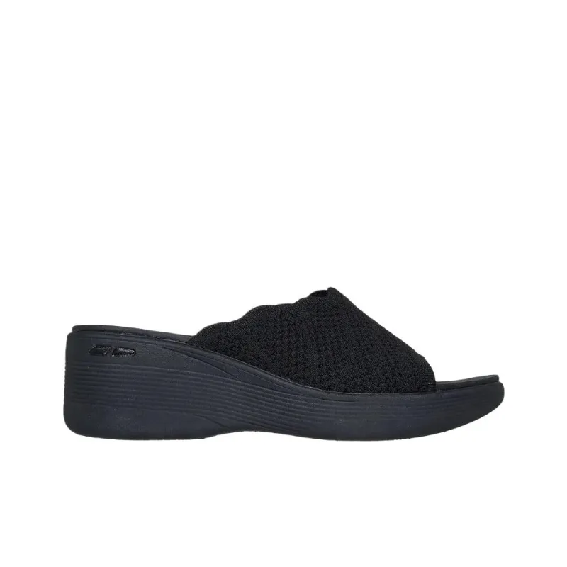 Skechers Pier Lite Foam Sole Quiet Abrasion Resistant Antibacterial Cushioning Slide Slippers Women's Black-1