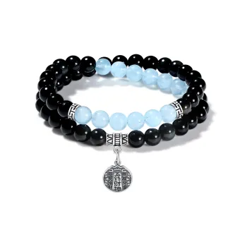 PUTUOSHANWENCHUANG Obsidian Jade Bracelets Unisex