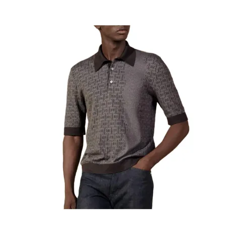 HERMES SS24 Polo Shirt Men's Dusty Gray