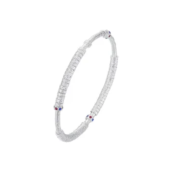 YINI 9999 Fine Silver Bangles Women's