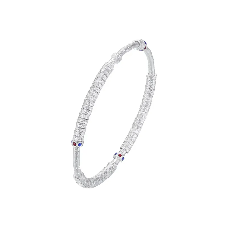 YINI 9999 Fine Silver Bangles Women's-0