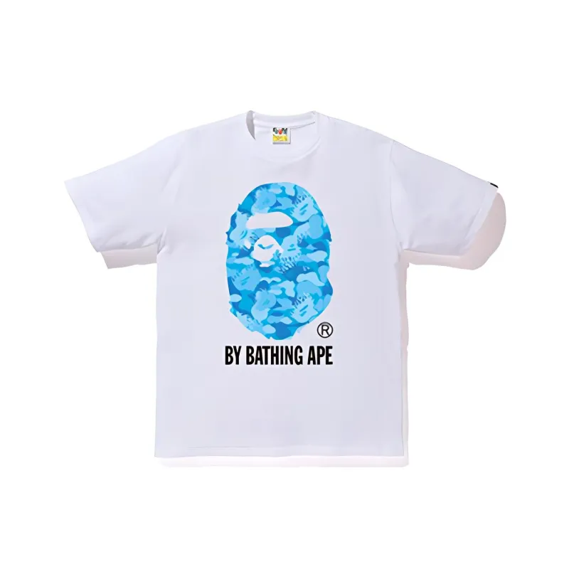 A BATHING APE Head Series T Shirt Unisex White-0