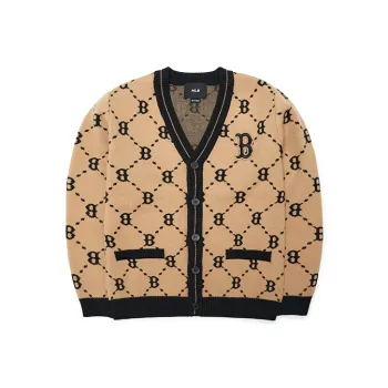 MLB Knitwear Unisex Beige Yellow