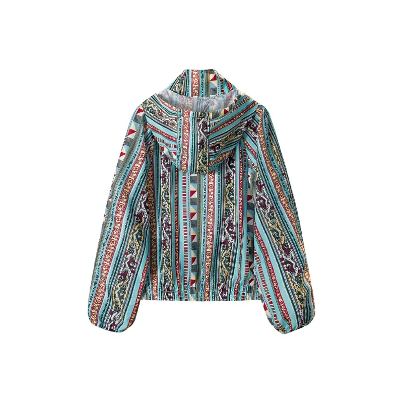TOUCH Jackets & Coats Women's Red Green Multicolor-1