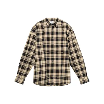 Vetements Logo Jacquard Plaid Shirt