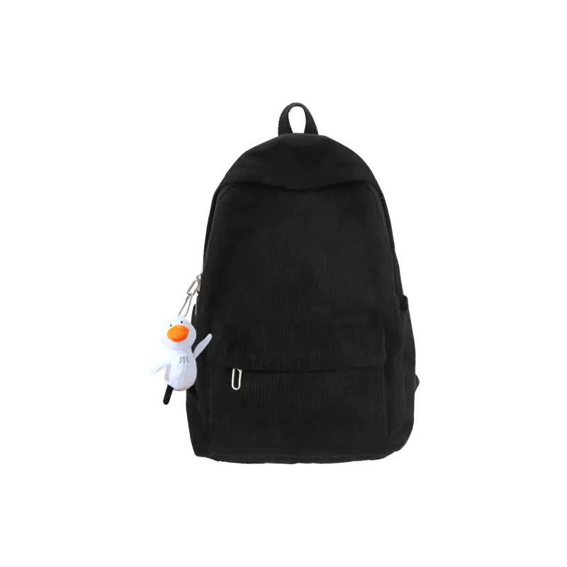 OURFUN Corduroy Backpack Regular Women's White/Black/Pink/Red/Khaki/Green/Blue-3